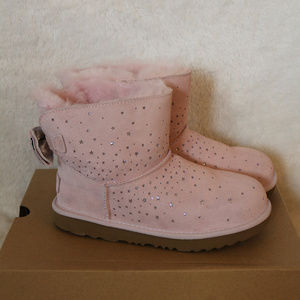 UGG STARGIRL MINI BOW SPARKLE BOOTS NEW! PINK